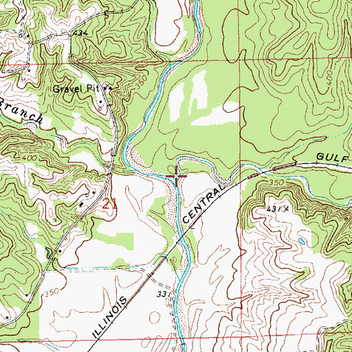 Topographic Map of Beaver Creek, MS