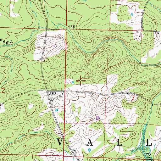 Topographic Map of Township of Valley, AR