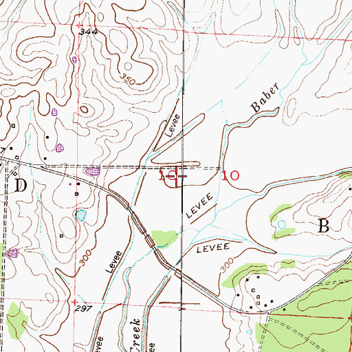 Topographic Map of Township of Blackland, AR