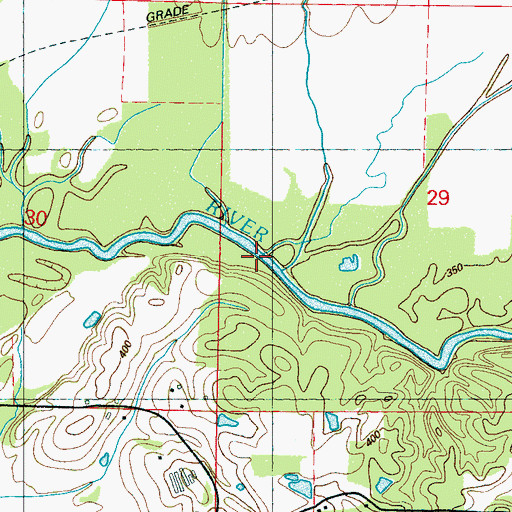 Topographic Map of Beckham Branch, MS