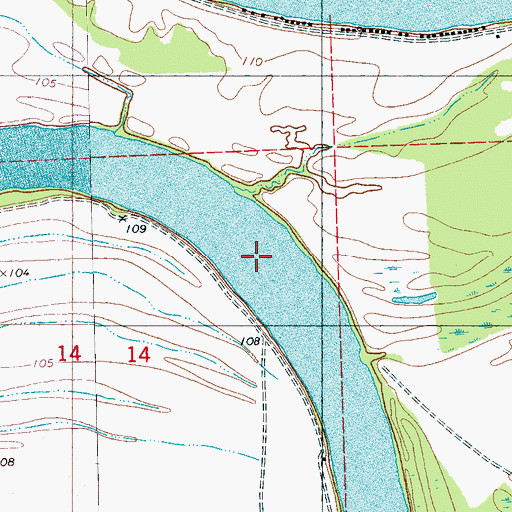 Topographic Map of Bee Lake, MS