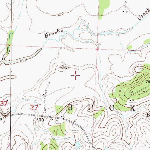 Topographic Map of Township of Buck Range, AR