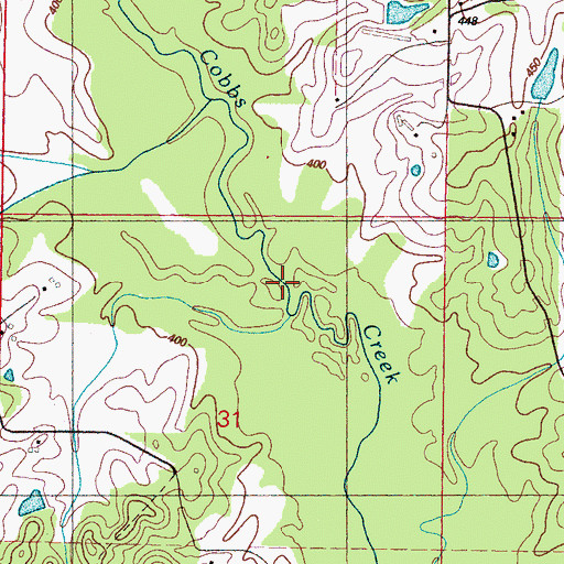 Topographic Map of Bell Branch, MS