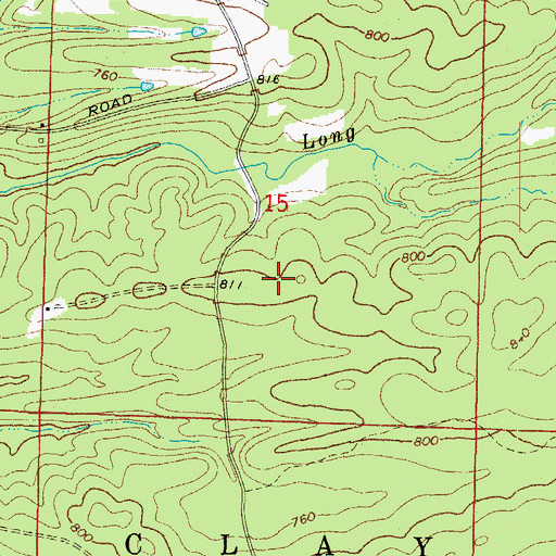 Topographic Map of Township of Clay, AR