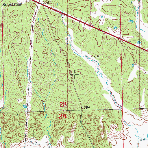 Topographic Map of Bell Grove Church, MS