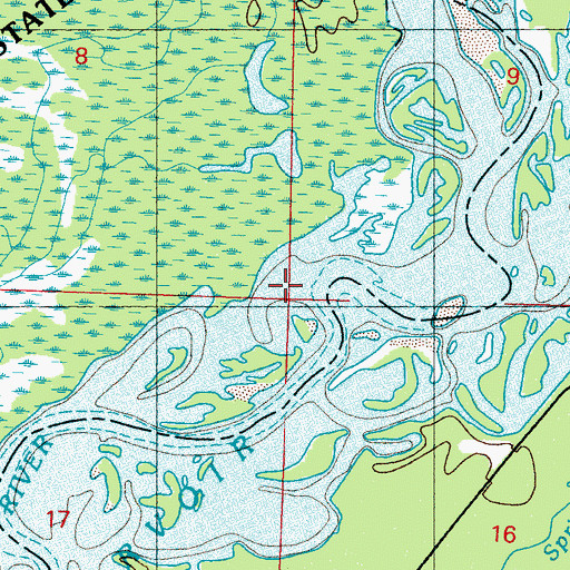Topographic Map of Bell Lake, MS