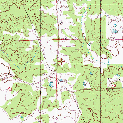 Topographic Map of Bells Chapel, MS