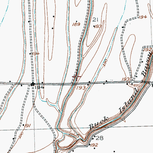 Topographic Map of Belmont Cemetery, MS