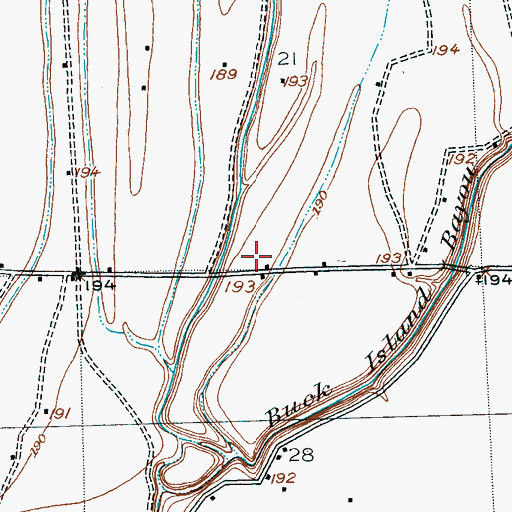 Topographic Map of Belmont Church, MS