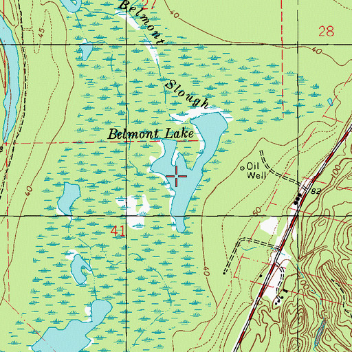 Topographic Map of Belmont Lake, MS