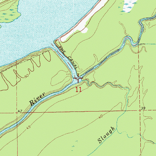 Topographic Map of Belmont Slough, MS
