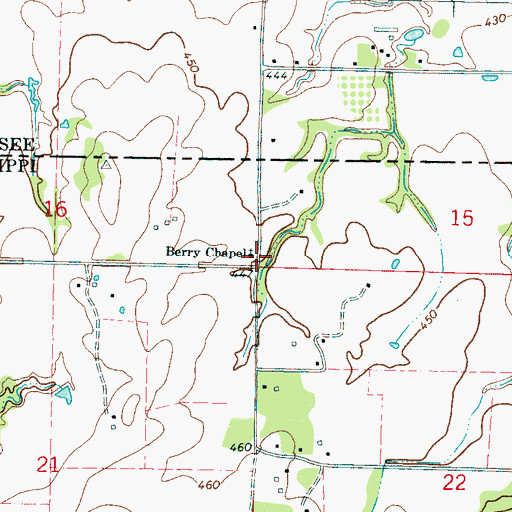 Topographic Map of Berry Chapel, MS