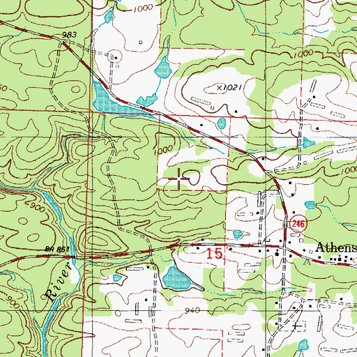 Topographic Map of Township of Mountain, AR