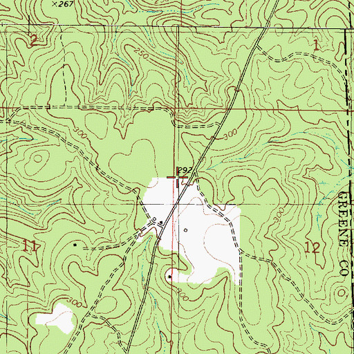 Topographic Map of Bethany Church, MS