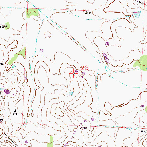 Topographic Map of Township of Saratoga, AR
