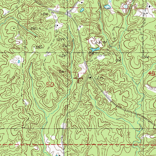 Topographic Map of Bethel Church, MS