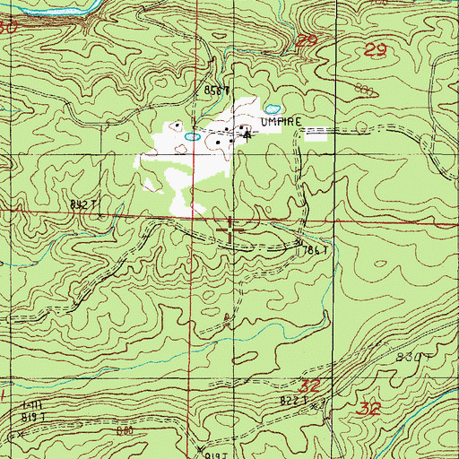Topographic Map of Township of Umpire, AR