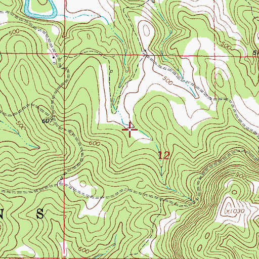 Topographic Map of Township of Athens, AR