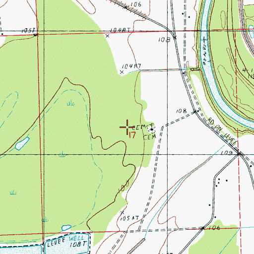 Topographic Map of Bethel Church, MS