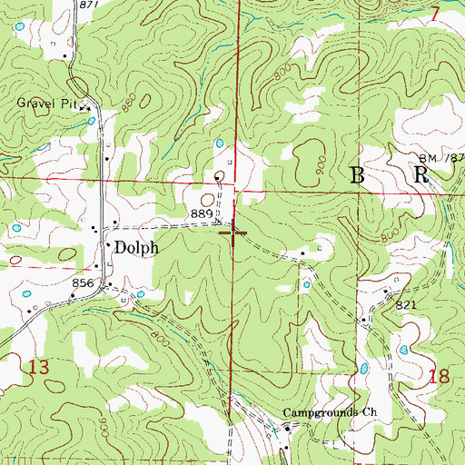 Topographic Map of Township of Bryan, AR