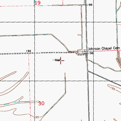 Topographic Map of Bethlehem Cemetery, MS