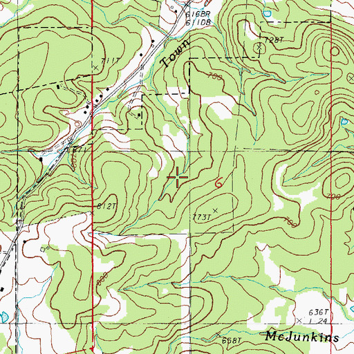 Topographic Map of Township of Franklin, AR