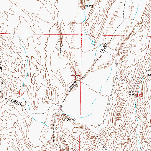 Topographic Map of Antelope Creek, AZ