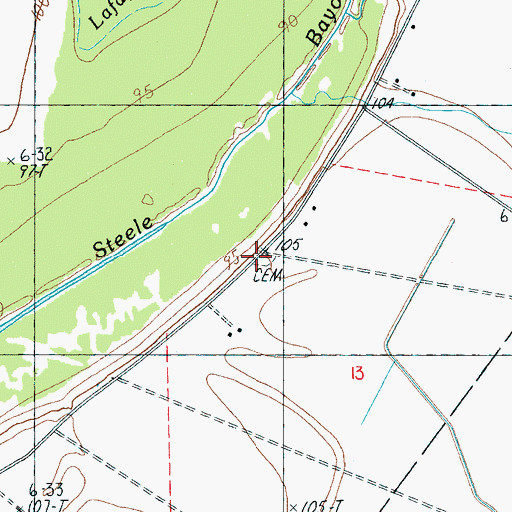 Topographic Map of Bethlehem Church, MS