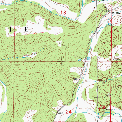 Topographic Map of Township of Guthrie, AR