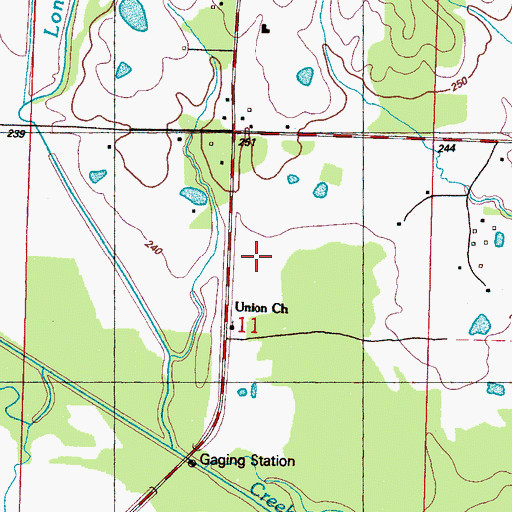 Topographic Map of Bethlehem School, MS