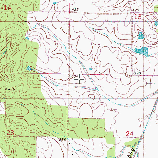 Topographic Map of Beulah Grove School, MS