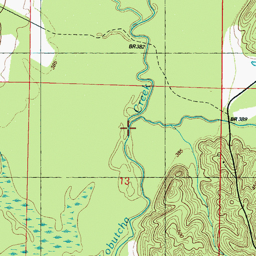 Topographic Map of Bibalucta Creek, MS