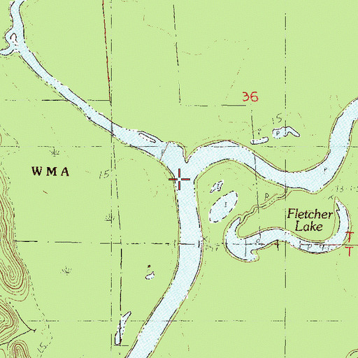 Topographic Map of Big Black Creek, MS