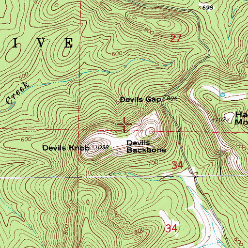 Topographic Map of Township of Mount Olive, AR
