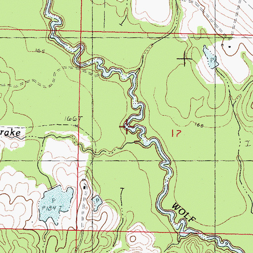 Topographic Map of Big Brake, MS