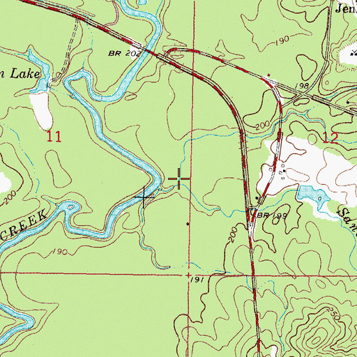 Topographic Map of Big Branch, MS