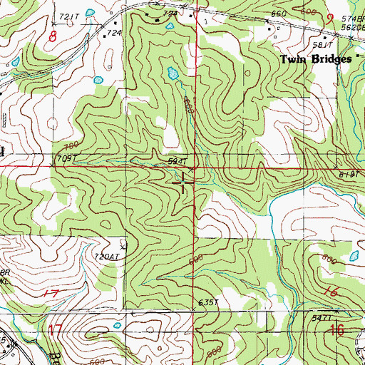 Topographic Map of Township of Newburg, AR