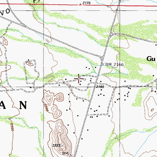 Topographic Map of Kerwo Day School, AZ