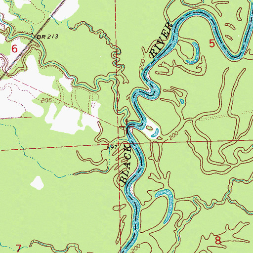 Topographic Map of Big Cypress Creek, MS