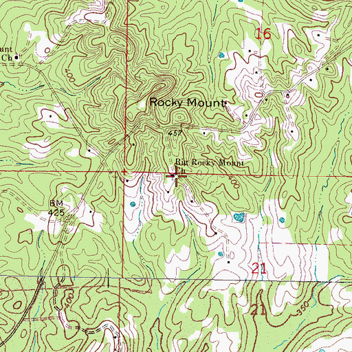 Topographic Map of Big Rocky Mount Church, MS