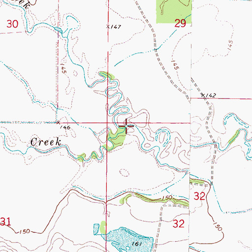 Topographic Map of Big Scooba Creek, MS