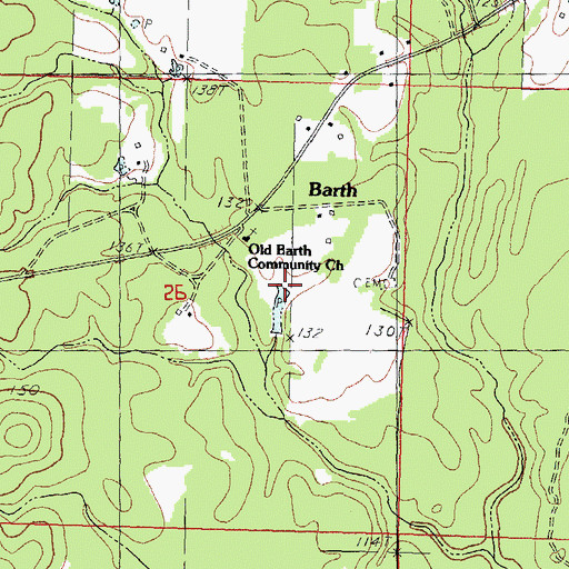 Topographic Map of Big Swamp, MS