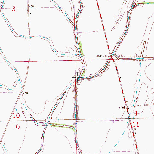 Topographic Map of Big Trail Lake, MS