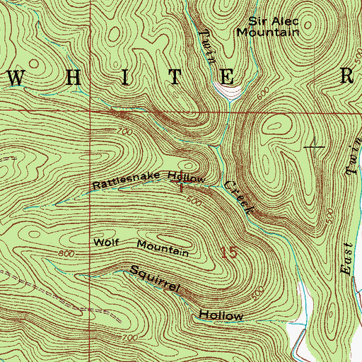 Topographic Map of Township of White River, AR