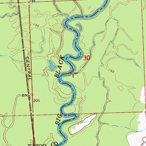 Topographic Map of Birds Creek, MS
