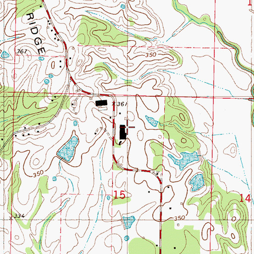 Topographic Map of Birmingham School, MS