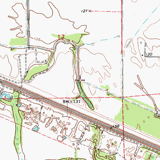 Topographic Map of Black Bayou, MS