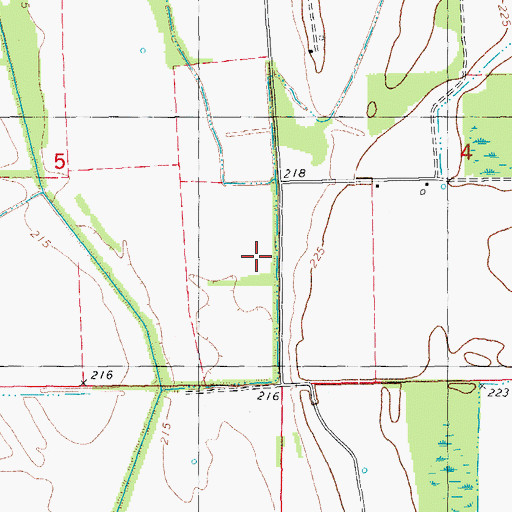 Topographic Map of Township of Breckenridge, AR