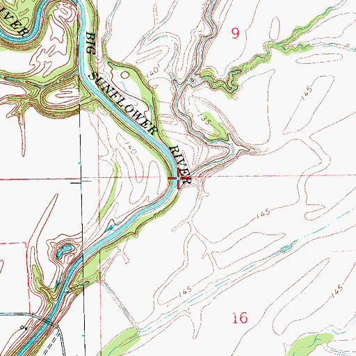 Topographic Map of Black Bayou, MS