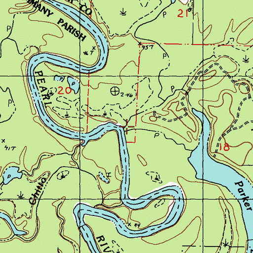 Topographic Map of Black Creek, MS